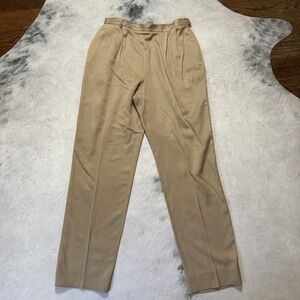 Carlisle‎ Pants Womens Size 12 Tan Chino Trouser Poplin Capri Cotton Lightweight